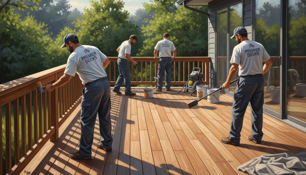Chico, CA deck painting by Chico Paint Pros for durable outdoor protection and a fresh finish
